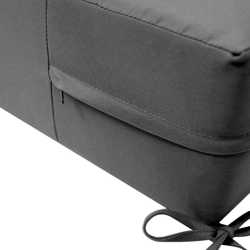 Medium Size 24"x26"x6" Outdoor Deep Seat Cushion, Water Repellent, Patio Deep Seat Backrest Cushion Insert & Cover Set