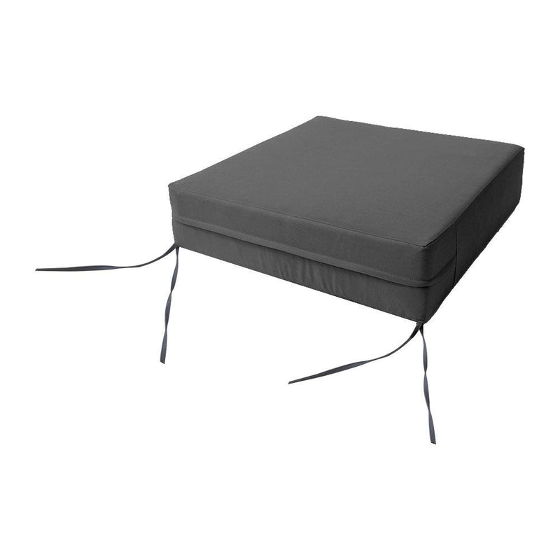 |COVER ONLY| Small Size 23"x24"x6" Outdoor Deep Seat Cushion with Bolster, Water Repellent, Patio Deep Seat Backrest Cushion Bolster Slipcovers Replacement