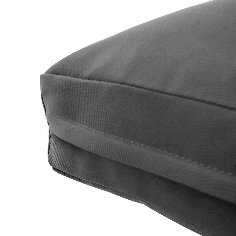 Medium Size 24"x26"x6" Outdoor Deep Seat Cushion, Water Repellent, Patio Deep Seat Backrest Cushion Insert & Cover Set