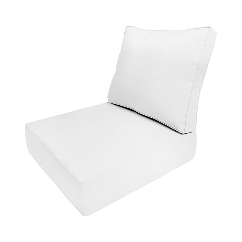 |COVER ONLY| Small Size 23"x24"x6" Outdoor Deep Seat Cushion with Bolster, Water Repellent, Patio Deep Seat Backrest Cushion Bolster Slipcovers Replacement