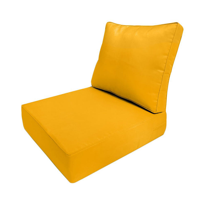 |COVER ONLY| Medium Size 24"x26"x6" Outdoor Deep Seat Cushion with Bolster, Water Repellent, Patio Deep Seat Backrest Cushion Bolster Slipcovers Replacement