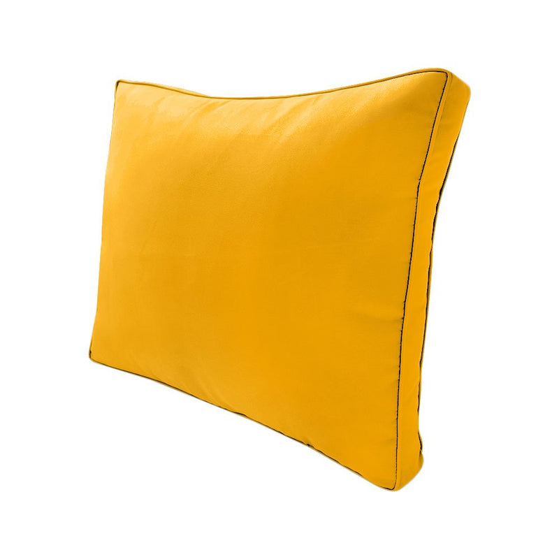 |COVER ONLY| Small Size 23"x24"x6" Outdoor Deep Seat Cushion with Bolster, Water Repellent, Patio Deep Seat Backrest Cushion Bolster Slipcovers Replacement