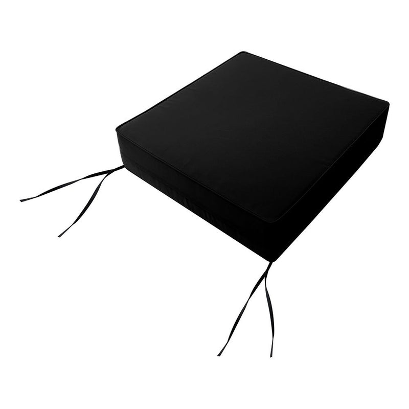 Medium Size 24"x26"x6" Outdoor Deep Seat Cushion, Water Repellent, Patio Deep Seat Backrest Cushion Insert & Cover Set