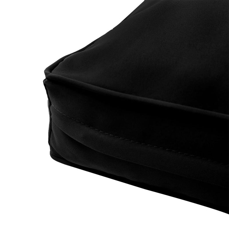 Medium Size 24"x26"x6" Outdoor Deep Seat Cushion, Water Repellent, Patio Deep Seat Backrest Cushion Insert & Cover Set