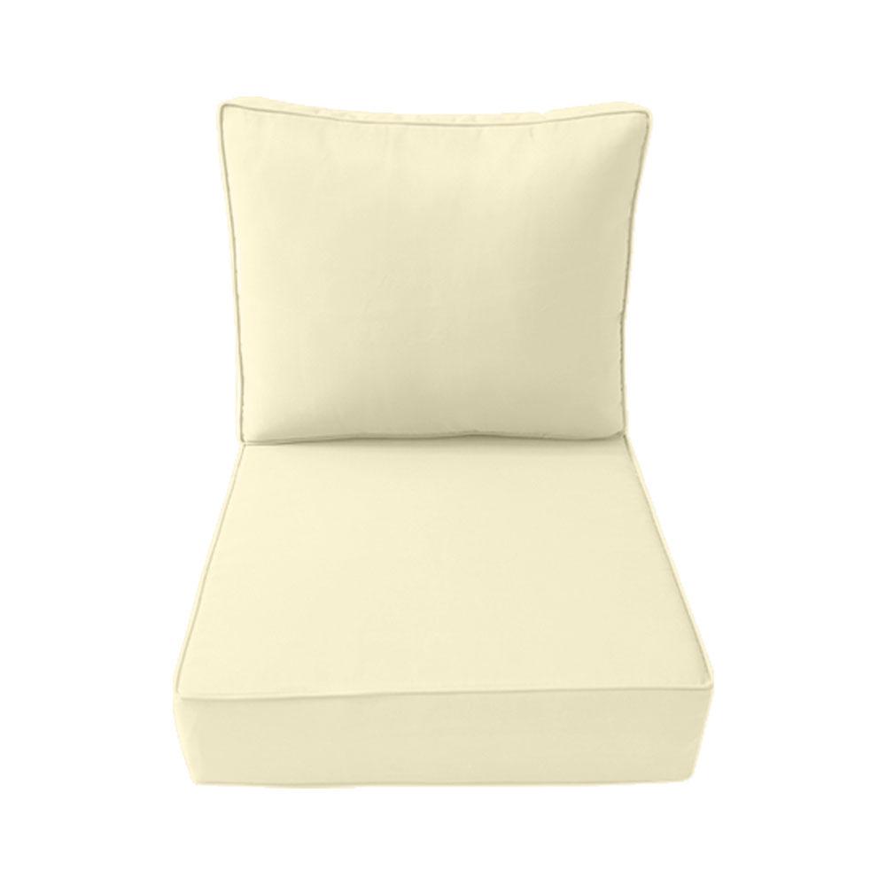 |COVER ONLY| Small Size 23x24x6 Outdoor Deep Seat Cushion , Water Repellent, Patio Furniture Patio Cushion Slipcovers Replacement