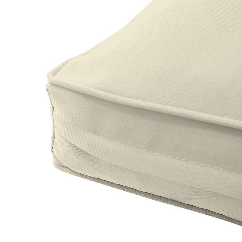 Medium Size 24"x26"x6" Outdoor Deep Seat Cushion, Water Repellent, Patio Deep Seat Backrest Cushion Insert & Cover Set