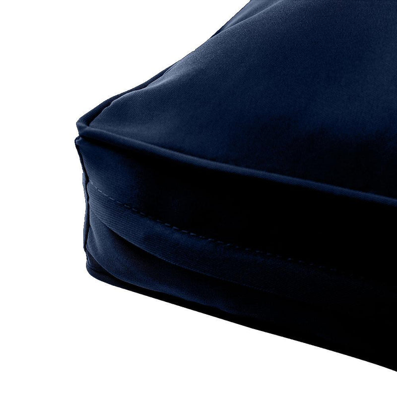 Medium Size 24"x26"x6" Outdoor Deep Seat Cushion, Water Repellent, Patio Deep Seat Backrest Cushion Insert & Cover Set