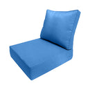 Small Size 23"x24"x6" Outdoor Deep Seat Cushion, Water Repellent, Patio Deep Seat Backrest Cushion Insert & Cover Set