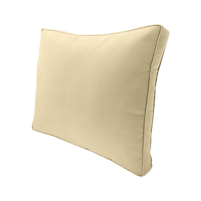 Outdoor Deep Seat Back Rest Cushion Bolster Pillow Small Size |COVER ONLY|