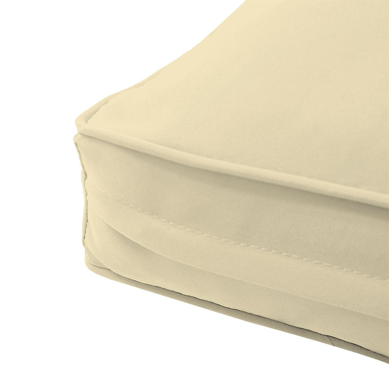 Medium Size 24"x26"x6" Outdoor Deep Seat Cushion, Water Repellent, Patio Deep Seat Backrest Cushion Insert & Cover Set