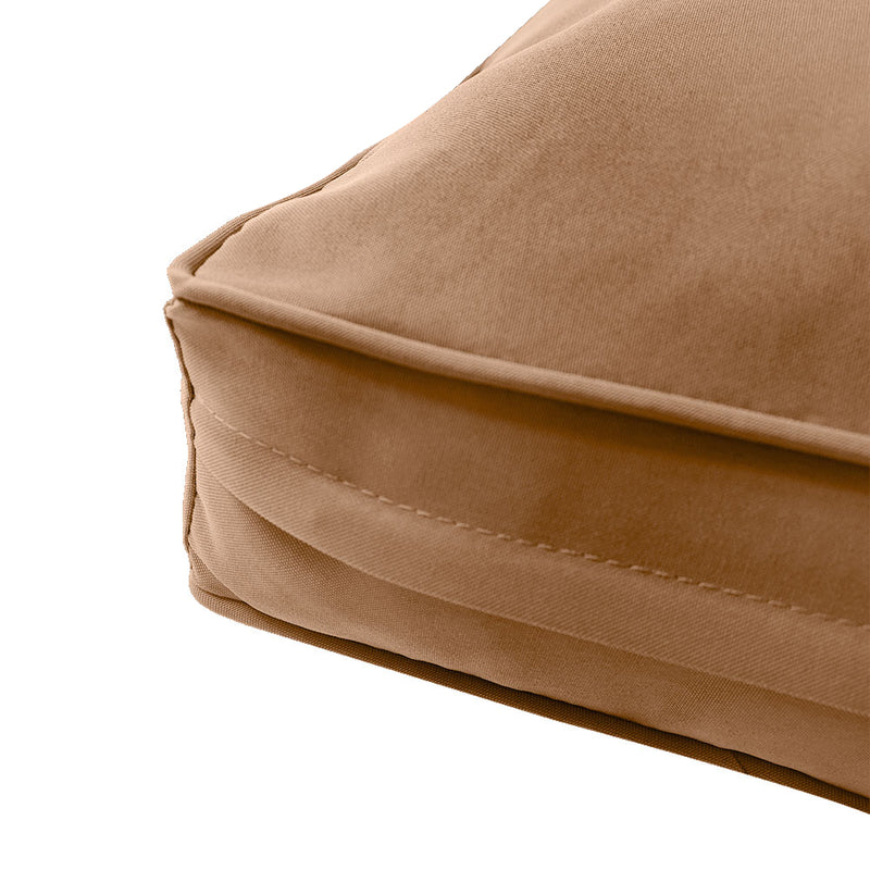 Medium Size 24"x26"x6" Outdoor Deep Seat Cushion, Water Repellent, Patio Deep Seat Backrest Cushion Insert & Cover Set