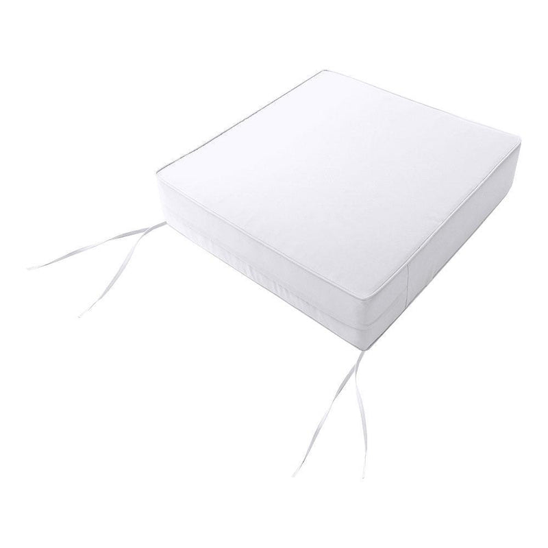 |COVER ONLY| Small Size 23"x24"x6" Outdoor Deep Seat Cushion with Bolster, Water Repellent, Patio Deep Seat Backrest Cushion Bolster Slipcovers Replacement