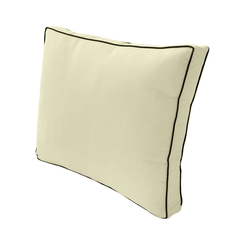 |COVER ONLY| Medium Size 24"x26"x6" Outdoor Deep Seat Cushion with Bolster, Water Repellent, Patio Deep Seat Backrest Cushion Bolster Slipcovers Replacement