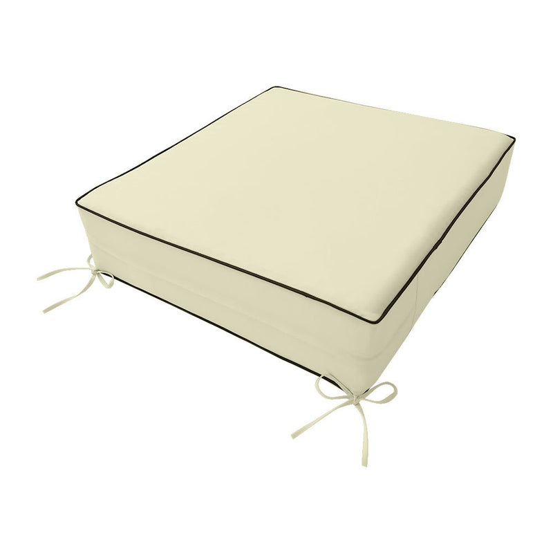 Medium Size 24"x26"x6" Outdoor Deep Seat Cushion, Water Repellent, Patio Deep Seat Backrest Cushion Insert & Cover Set