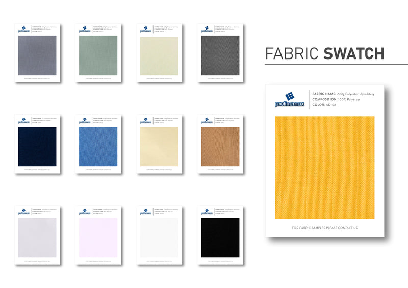 Polyester Fabric Sample Swatch Set for Outdoor Daybed,Patio Porch Swing Bed | 13 Colors in Set