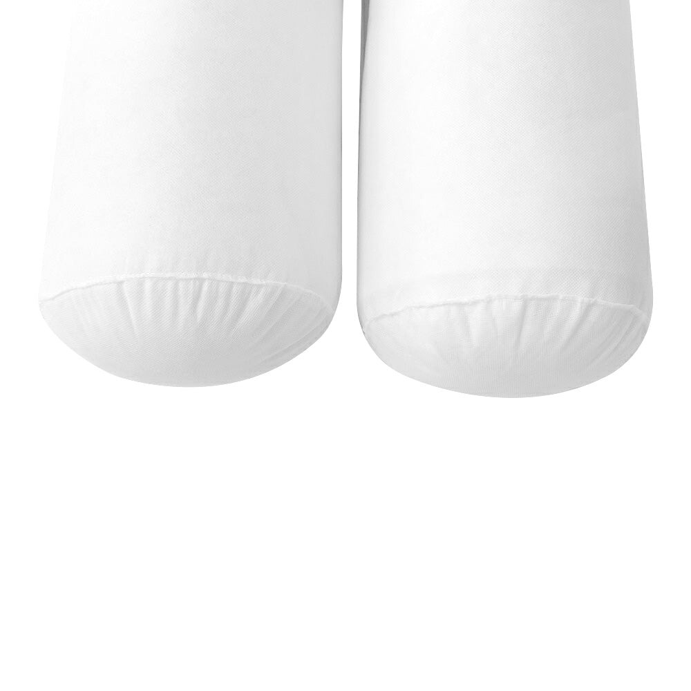 White mattress base with cylindrical bolster inserts inserts — insert only