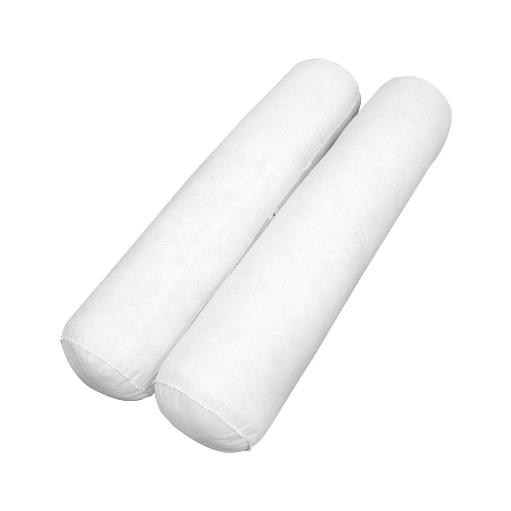 Replacement bolster cushion inserts on daybed base, white