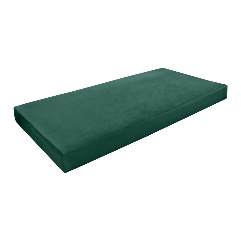 STYLE V2 - Velvet Indoor Daybed Mattress Bolster Backrest Cushion Pillow |COVERS ONLY|