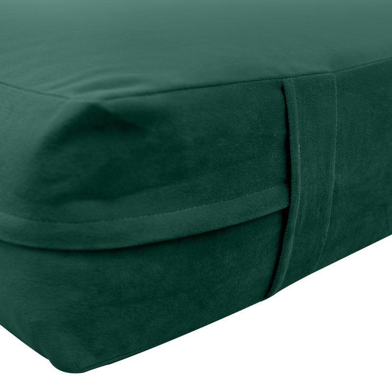 STYLE V3 - Velvet Indoor Daybed Mattress Bolster Backrest Cushion Pillow |COVERS ONLY|