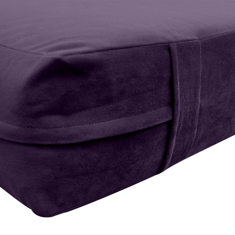 STYLE V3 - Velvet Indoor Daybed Mattress Bolster Backrest Cushion Pillow |COVERS ONLY|