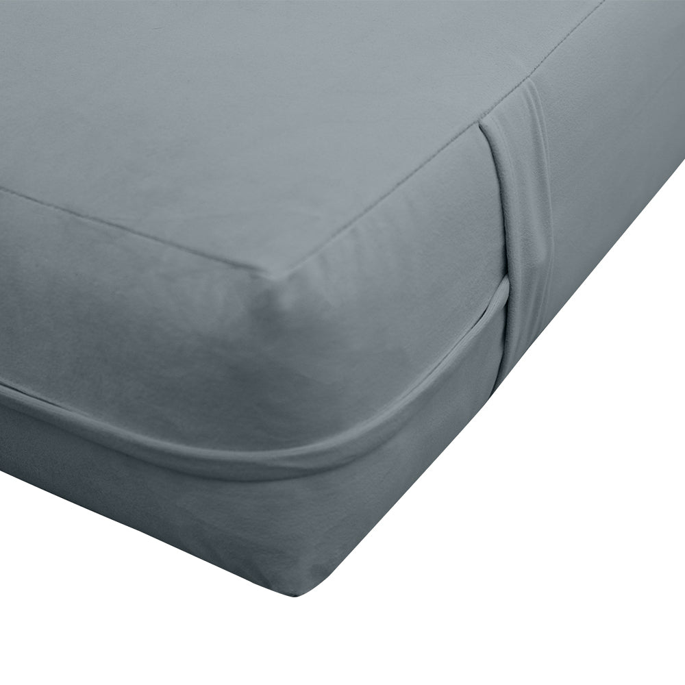 STYLE V1 - Velvet Indoor Daybed Mattress Bolster Backrest Cushion Pillow |COVERS ONLY|