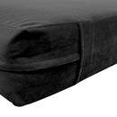 STYLE V4 - Velvet Indoor Daybed Mattress Bolster Backrest Cushion Pillow |COVERS ONLY|