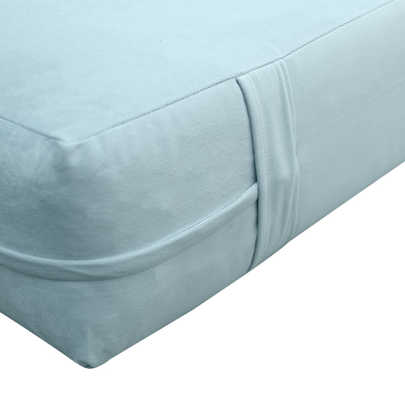 STYLE V3 - Velvet Indoor Daybed Mattress Bolster Backrest Cushion Pillow |COVERS ONLY|
