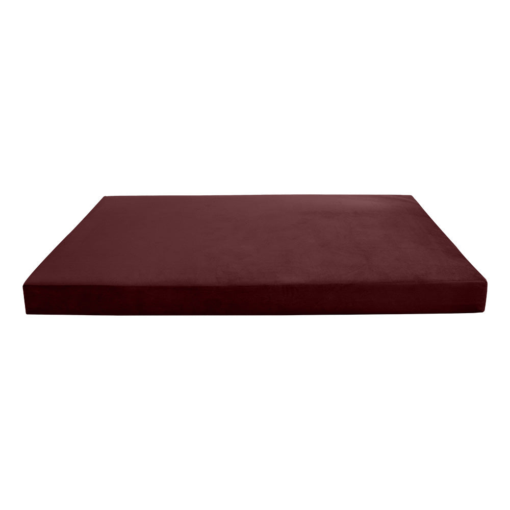 STYLE V5 - Velvet Indoor Daybed Mattress Bolster Cushion Pillow Complete Set