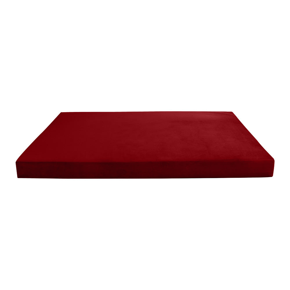 STYLE V2 - Velvet Indoor Daybed Mattress Bolster Backrest Cushion Pillow Complete Set