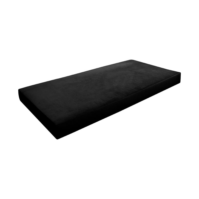 STYLE V1 - Velvet Indoor Daybed Mattress Bolster Backrest Cushion Pillow Complete Set