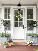 23" Spring Botanical Farmhouse Real Touch Artificial Magnolia Wreath Silk Floral Home Decoration