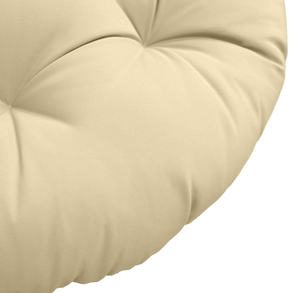 6" Thick Round Papasan Cushion, Tufted Water Repellent Polyester Fabric Yoga Meditation Pillow for Papasan Chair