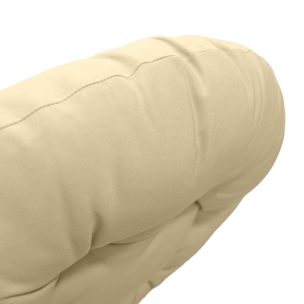 6" Thick Round Papasan Cushion, Tufted Water Repellent Polyester Fabric Yoga Meditation Pillow for Papasan Chair