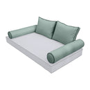 STYLE 1 Pillow & Bolster Cushion for Outdoor Indoor Daybed Porch Swing Bed Twin Size | COVERS ONLY |