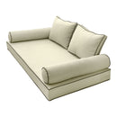 STYLE 1 - Outdoor Daybed Cover Mattress Cushion Pillow Insert Queen Size