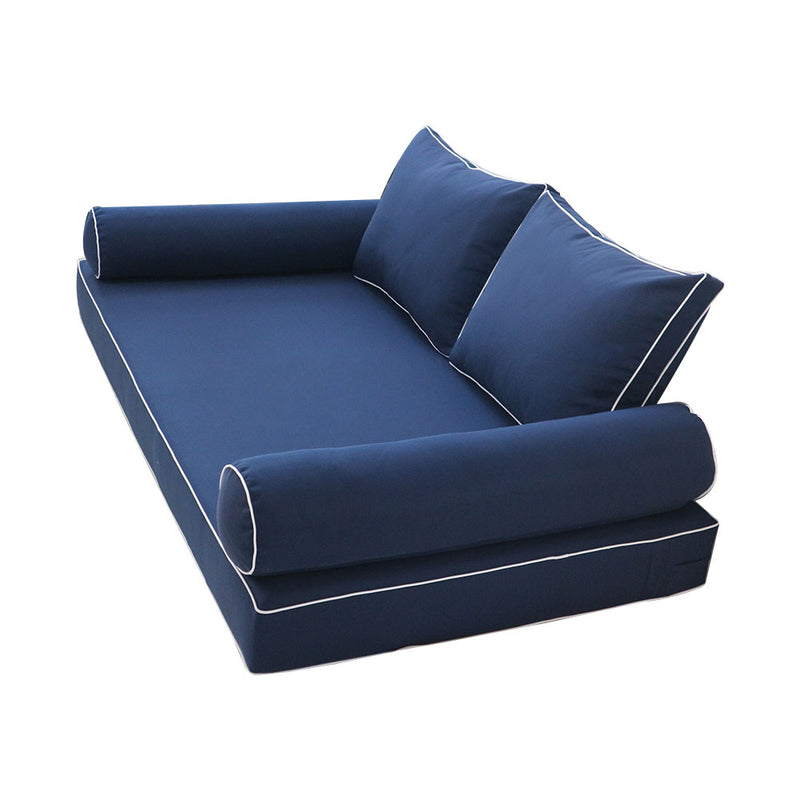STYLE 1 - Outdoor Daybed Cover Mattress Cushion Pillow Insert Twin Size