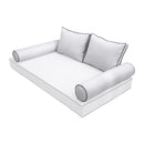 STYLE 1 Pillow & Bolster Cushion for Outdoor Indoor Daybed Porch Swing Bed Crib Size | COVERS ONLY |