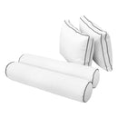 STYLE 1 Pillow & Bolster Cushion for Outdoor Indoor Daybed Porch Swing Bed Twin Size | COVERS ONLY |