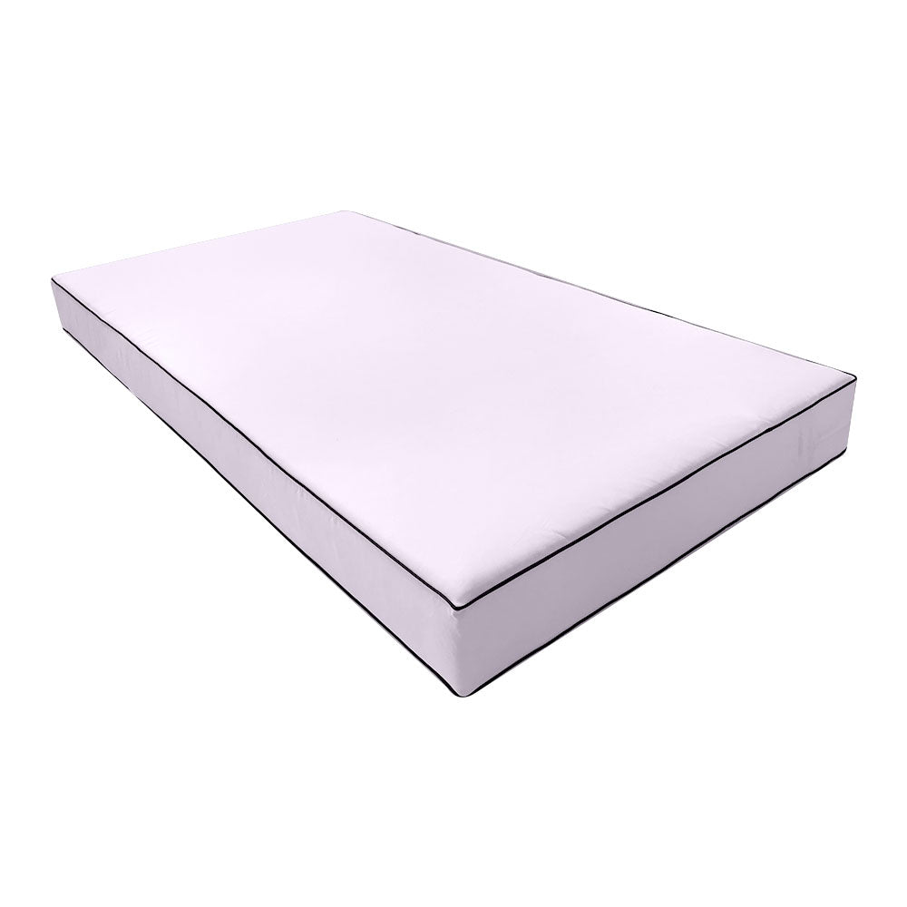 STYLE 1 - Mattress & Pillow Bolster Cushion Cover and Insert for Outdoor Indoor Daybed Porch Swing Bed Crib Size