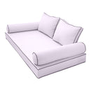 STYLE 1 - Mattress & Pillow Bolster Cushion for Outdoor Indoor Daybed Porch Swing Bed Crib Size | COVERS ONLY |