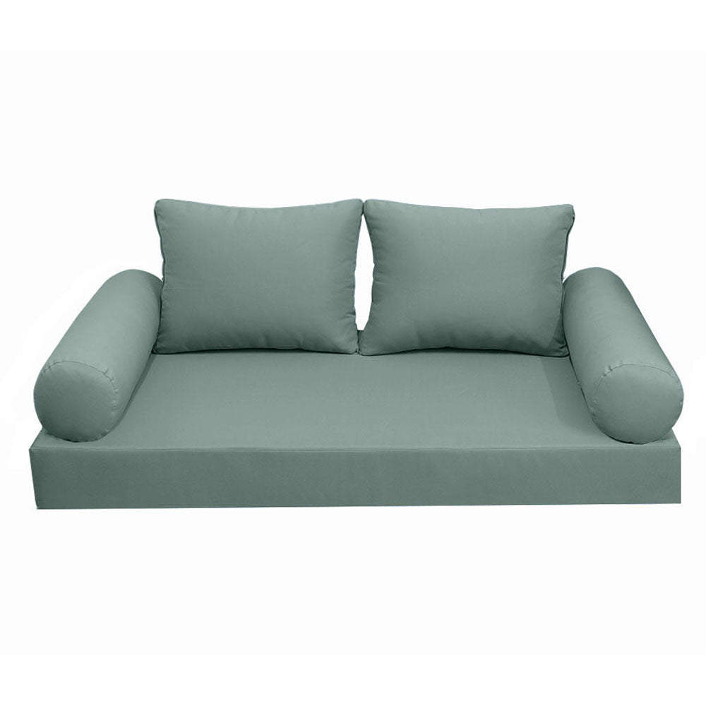 STYLE 1 - Mattress & Pillow Bolster Cushion Cover and Insert for Outdoor Indoor Daybed Porch Swing Bed Crib Size