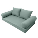 STYLE 1 - Outdoor Daybed Cover Mattress Cushion Pillow Insert Queen Size