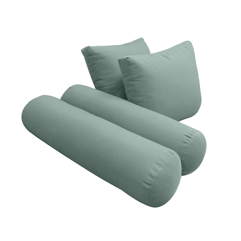 STYLE 1 - Mattress & Pillow Bolster Cushion Cover and Insert for Outdoor Indoor Daybed Porch Swing Bed Crib Size