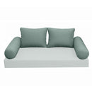 STYLE 1 Pillow & Bolster Cushion for Outdoor Indoor Daybed Porch Swing Bed Full Size | COVERS ONLY |
