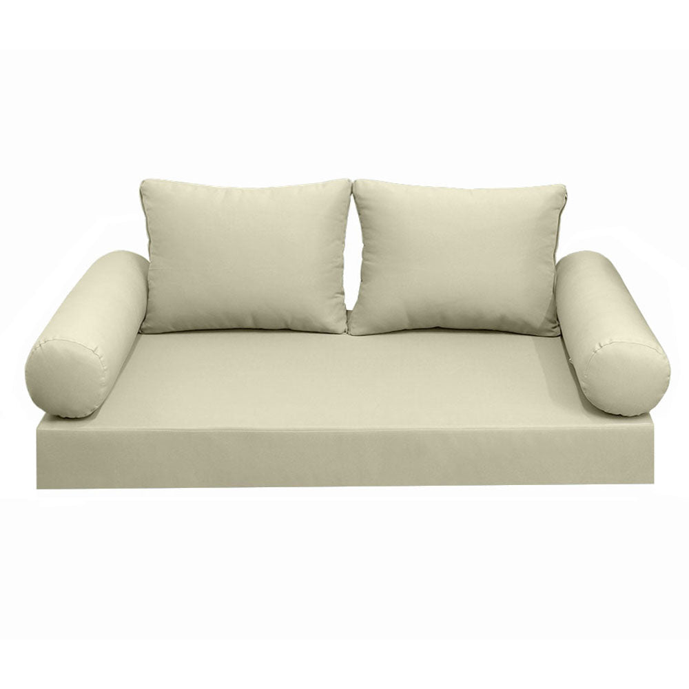 STYLE 1 - Mattress & Pillow Bolster Cushion Cover and Insert for Outdoor Indoor Daybed Porch Swing Bed Crib Size
