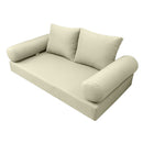 STYLE 1 - Mattress & Pillow Bolster Cushion for Outdoor Indoor Daybed Porch Swing Bed Twin Size | COVERS ONLY |