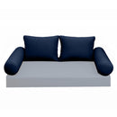 STYLE 1 Pillow & Bolster Cushion for Outdoor Indoor Daybed Porch Swing Bed Queen Size | COVERS ONLY |