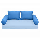 STYLE 1 Pillow & Bolster Cushion for Outdoor Indoor Daybed Porch Swing Bed Full Size | COVERS ONLY |
