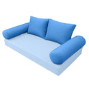 STYLE 1 Pillow & Bolster Cushion for Outdoor Indoor Daybed Porch Swing Bed Queen Size | COVERS ONLY |