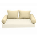 STYLE 1 Pillow & Bolster Cushion for Outdoor Indoor Daybed Porch Swing Bed Crib Size | COVERS ONLY |